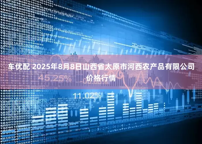 车优配 2025年8月8日山西省太原市河西农产品有限公司价格行情